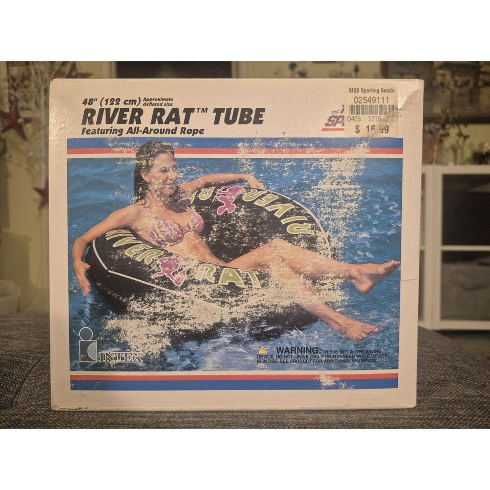 River Rat Vinyl Tube 48” By Intex Recreation The Sport Set New Open Box 2005